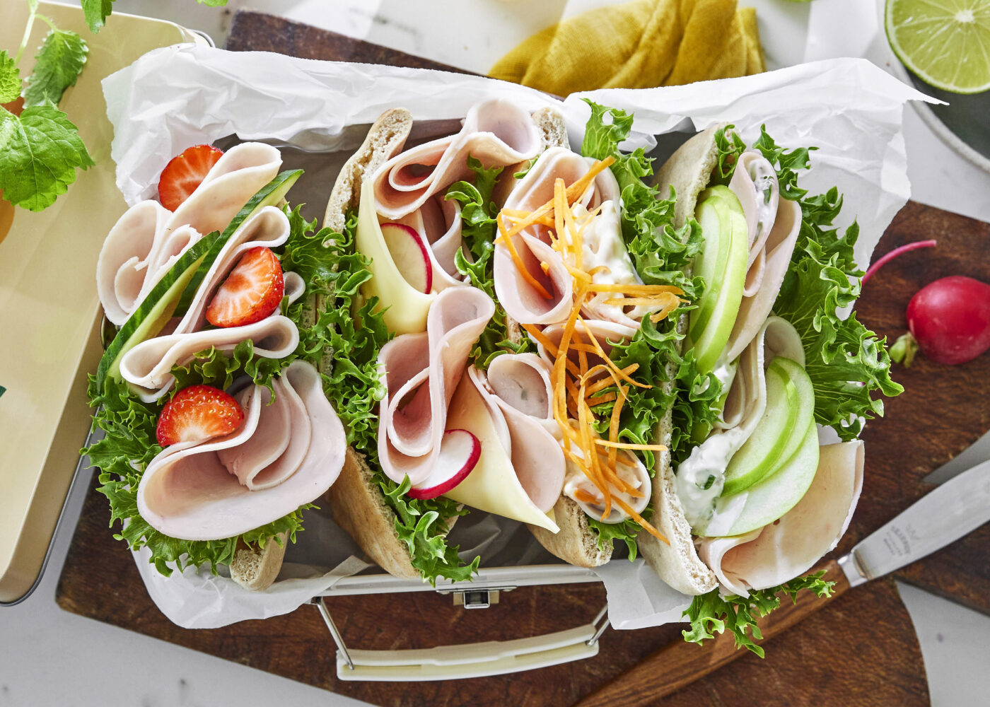 Matpakke Pitabrod med palegg