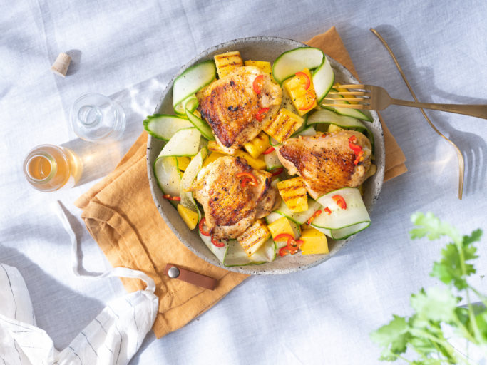 Grillet braisert overlår av kylling