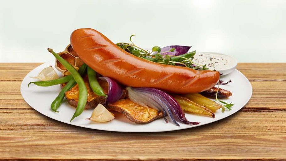 Kjottpolse med rotgronnsaker