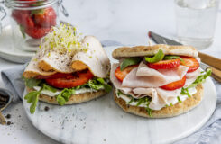 Polarbrød med kylling pålegg