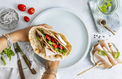 Lunsj-wrap med kyllingpålegg