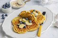 Vafler med havregryn og banan