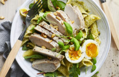 Kylling med pasta og pesto