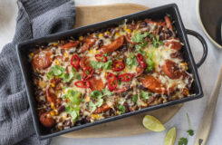 Tex-Mex pølsegrateng