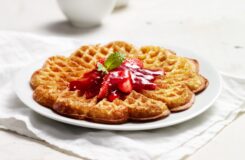 Vaffel med syltetoy
