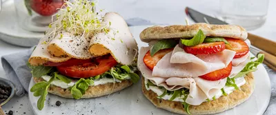 Polarbrød med kylling pålegg